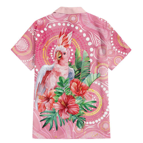 Breast Cancer Pink Cockatoo Family Matching Mermaid Dress and Hawaiian Shirt Indigenous Australia Watercolor Glaze - Aussie Hoodie