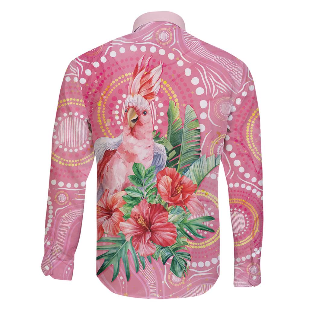 Breast Cancer Pink Cockatoo Family Matching Mermaid Dress and Hawaiian Shirt Indigenous Australia Watercolor Glaze - Aussie Hoodie