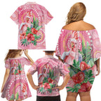 Breast Cancer Pink Cockatoo Family Matching Off Shoulder Short Dress and Hawaiian Shirt Indigenous Australia Watercolor Glaze - Aussie Hoodie