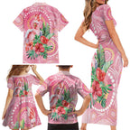 Breast Cancer Pink Cockatoo Family Matching Short Sleeve Bodycon Dress and Hawaiian Shirt Indigenous Australia Watercolor Glaze - Aussie Hoodie