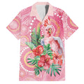 Breast Cancer Pink Cockatoo Family Matching Short Sleeve Bodycon Dress and Hawaiian Shirt Indigenous Australia Watercolor Glaze - Aussie Hoodie