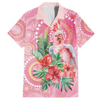 Breast Cancer Pink Cockatoo Family Matching Short Sleeve Bodycon Dress and Hawaiian Shirt Indigenous Australia Watercolor Glaze - Aussie Hoodie