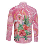 Breast Cancer Pink Cockatoo Family Matching Short Sleeve Bodycon Dress and Hawaiian Shirt Indigenous Australia Watercolor Glaze - Aussie Hoodie