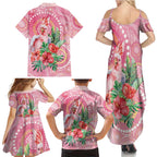 Breast Cancer Pink Cockatoo Family Matching Summer Maxi Dress and Hawaiian Shirt Indigenous Australia Watercolor Glaze - Aussie Hoodie