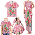 Breast Cancer Pink Cockatoo Family Matching Tank Maxi Dress and Hawaiian Shirt Indigenous Australia Watercolor Glaze - Aussie Hoodie