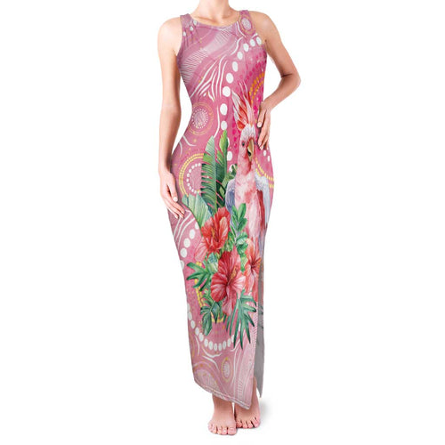 Breast Cancer Pink Cockatoo Family Matching Tank Maxi Dress and Hawaiian Shirt Indigenous Australia Watercolor Glaze - Aussie Hoodie