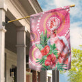 Breast Cancer Pink Cockatoo Garden Flag Indigenous Australia Watercolor Glaze - Aussie Hoodie