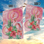 Breast Cancer Pink Cockatoo Garden Flag Indigenous Australia Watercolor Glaze - Aussie Hoodie