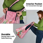 Breast Cancer Pink Cockatoo Grocery Bag Indigenous Australia Watercolor Glaze - Aussie Hoodie