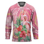Breast Cancer Pink Cockatoo Hockey Jersey Indigenous Australia Watercolor Glaze - Aussie Hoodie