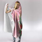 Breast Cancer Pink Cockatoo Hooded Blanket Indigenous Australia Watercolor Glaze - Aussie Hoodie