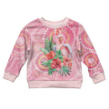 Breast Cancer Pink Cockatoo Kid Ugly Christmas Sweater Australia Indigenous Watercolor Glaze - Aussie Hoodie