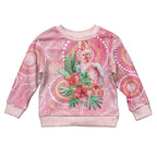Breast Cancer Pink Cockatoo Kid Ugly Christmas Sweater Australia Indigenous Watercolor Glaze - Aussie Hoodie