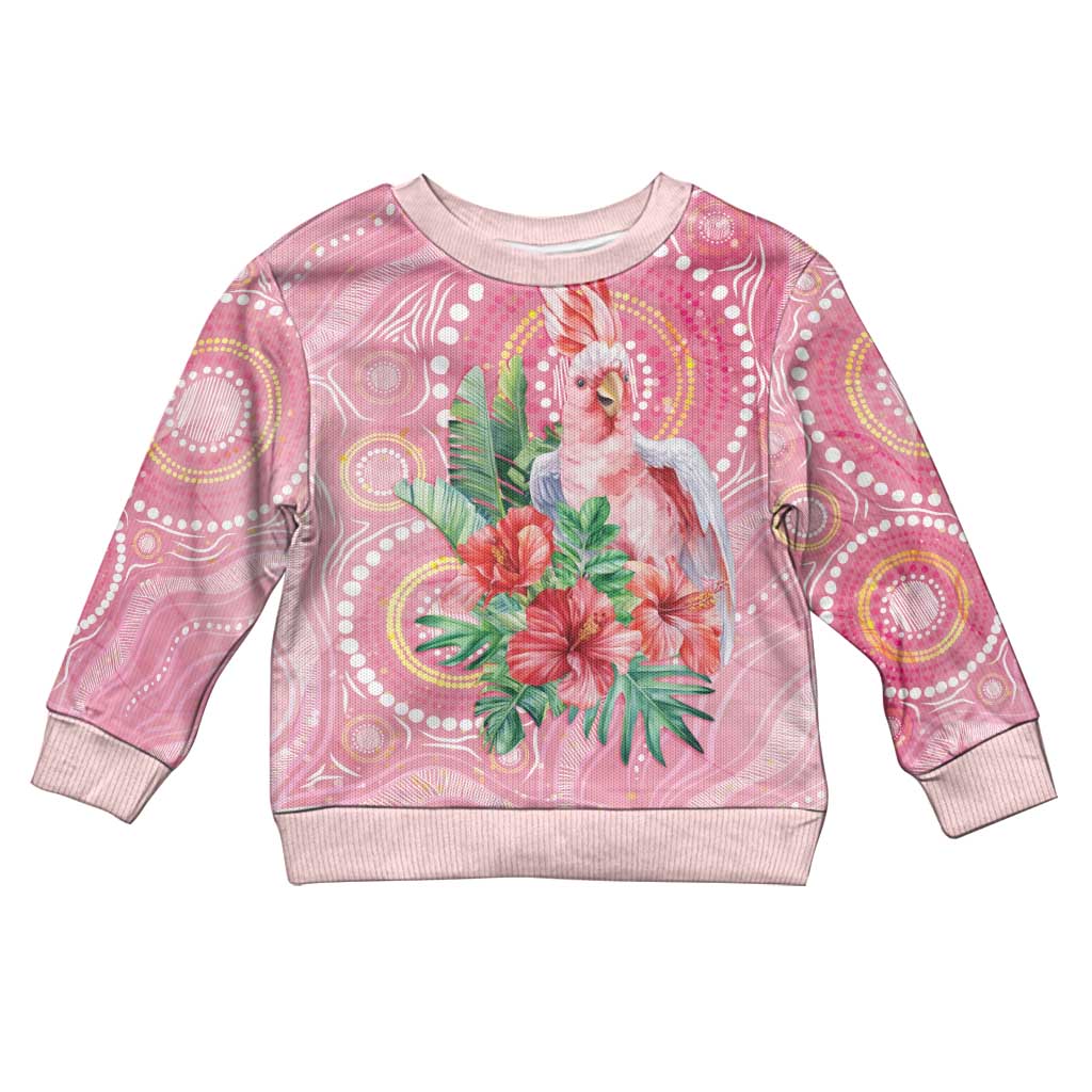 Breast Cancer Pink Cockatoo Kid Ugly Christmas Sweater Australia Indigenous Watercolor Glaze - Aussie Hoodie