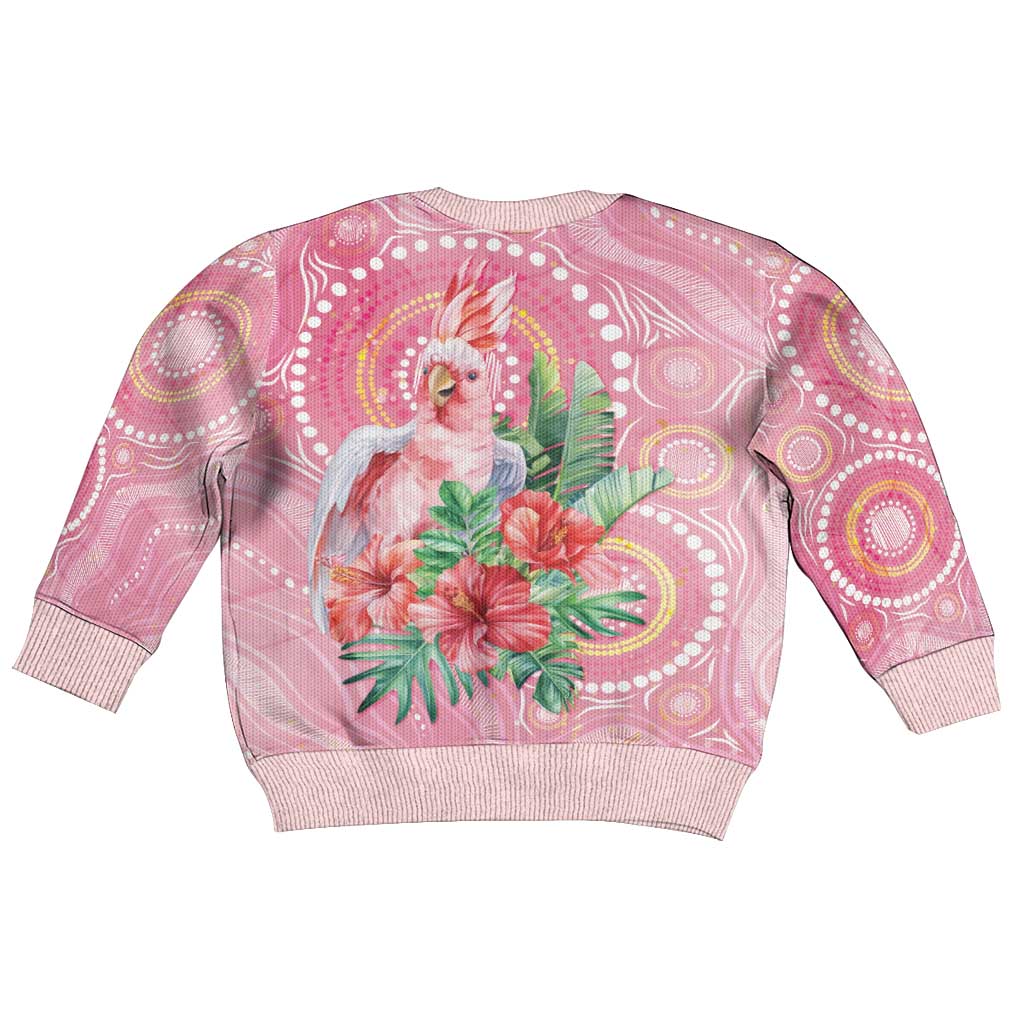 Breast Cancer Pink Cockatoo Kid Ugly Christmas Sweater Australia Indigenous Watercolor Glaze - Aussie Hoodie