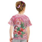 Breast Cancer Pink Cockatoo Kid T Shirt Indigenous Australia Watercolor Glaze - Aussie Hoodie