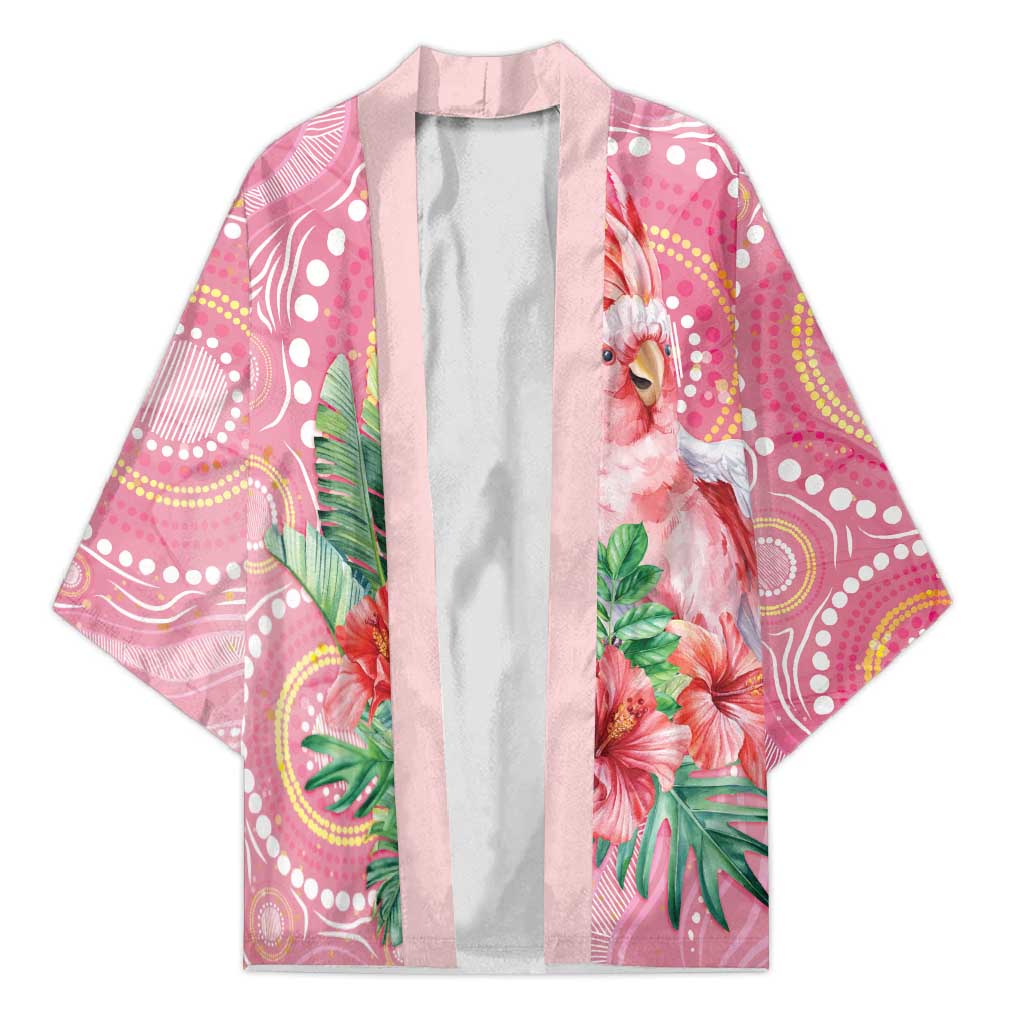Breast Cancer Pink Cockatoo Kimono Indigenous Australia Watercolor Glaze - Aussie Hoodie