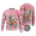 Breast Cancer Pink Cockatoo Ugly Christmas Sweater Australia Indigenous Watercolor Glaze - Aussie Hoodie