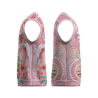 Breast Cancer Pink Cockatoo Christmas Knitted V-Neck Vest Australia Indigenous Watercolor Glaze - Aussie Hoodie