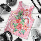 Breast Cancer Pink Cockatoo Men Tank Top Indigenous Australia Watercolor Glaze - Aussie Hoodie