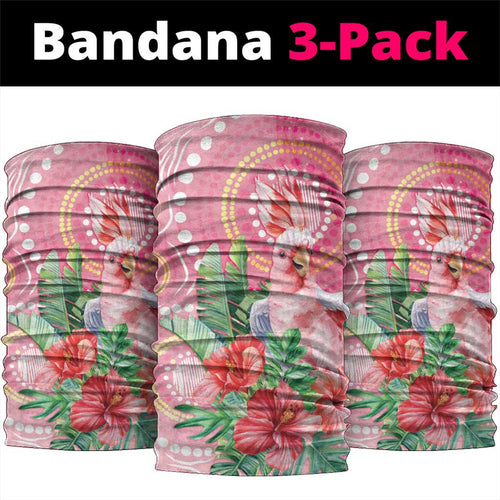 Breast Cancer Pink Cockatoo Neck Gaiter Indigenous Australia Watercolor Glaze - Aussie Hoodie