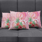 Breast Cancer Pink Cockatoo Pillow Cover Indigenous Australia Watercolor Glaze - Aussie Hoodie