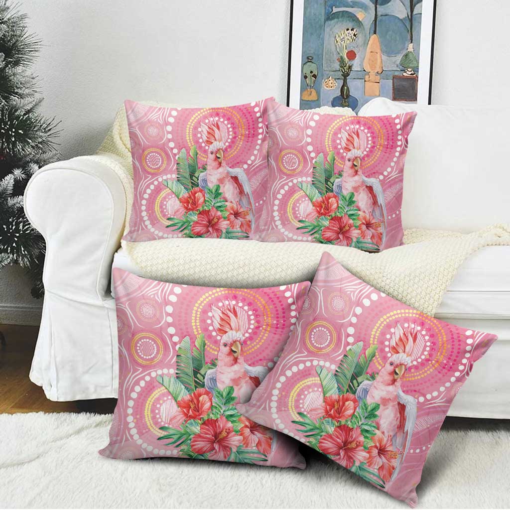 Breast Cancer Pink Cockatoo Pillow Cover Indigenous Australia Watercolor Glaze - Aussie Hoodie