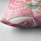 Breast Cancer Pink Cockatoo Pillow Cover Indigenous Australia Watercolor Glaze - Aussie Hoodie