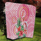 Breast Cancer Pink Cockatoo Quilt Indigenous Australia Watercolor Glaze - Aussie Hoodie