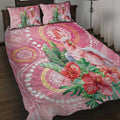 Breast Cancer Pink Cockatoo Quilt Bed Set Indigenous Australia Watercolor Glaze - Aussie Hoodie