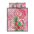 Breast Cancer Pink Cockatoo Quilt Bed Set Indigenous Australia Watercolor Glaze - Aussie Hoodie