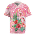Breast Cancer Pink Cockatoo Rugby Jersey Indigenous Australia Watercolor Glaze - Aussie Hoodie