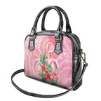Breast Cancer Pink Cockatoo Shoulder Handbag Indigenous Australia Watercolor Glaze - Aussie Hoodie