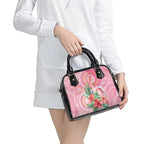 Breast Cancer Pink Cockatoo Shoulder Handbag Indigenous Australia Watercolor Glaze - Aussie Hoodie