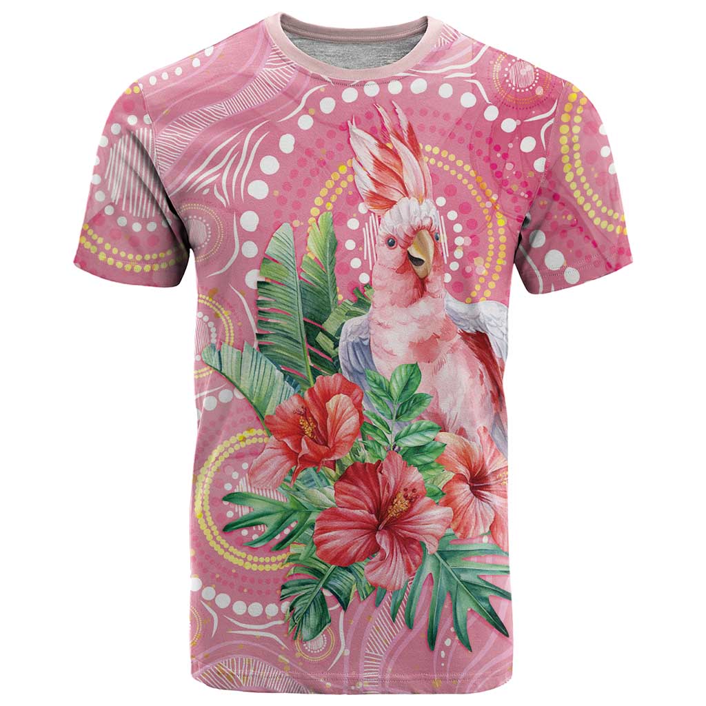Breast Cancer Pink Cockatoo T Shirt Indigenous Australia Watercolor Glaze - Aussie Hoodie