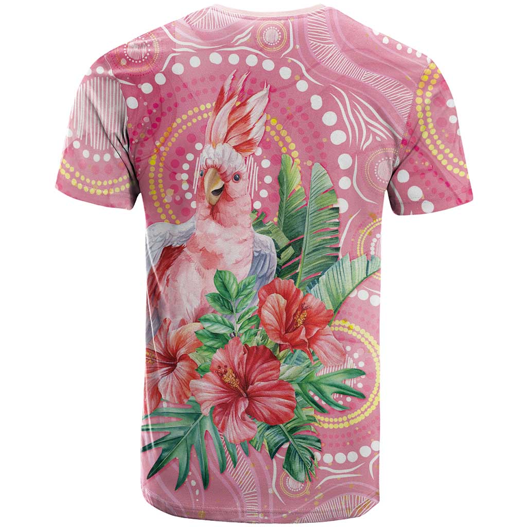Breast Cancer Pink Cockatoo T Shirt Indigenous Australia Watercolor Glaze - Aussie Hoodie
