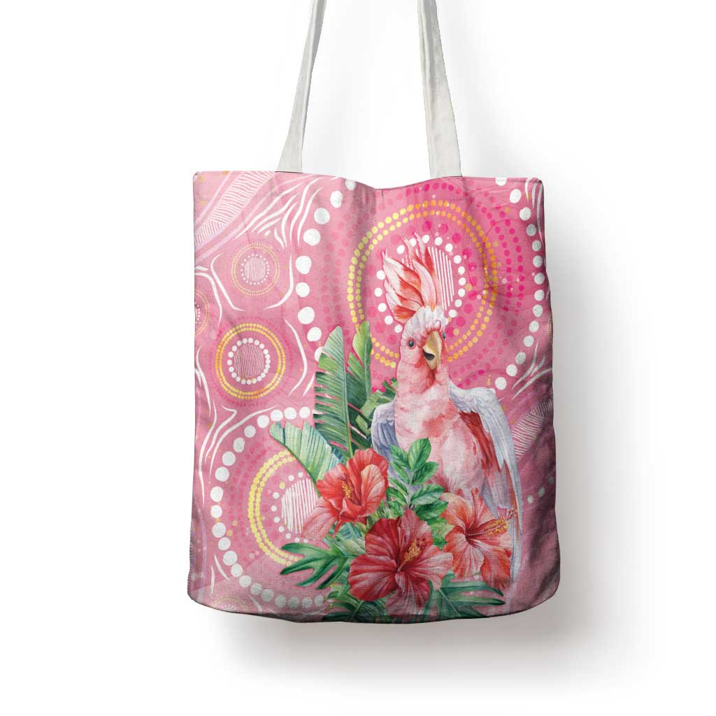 Breast Cancer Pink Cockatoo Tote Bag Indigenous Australia Watercolor Glaze - Aussie Hoodie