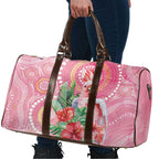 Breast Cancer Pink Cockatoo Travel Bag Indigenous Australia Watercolor Glaze - Aussie Hoodie