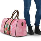 Breast Cancer Pink Cockatoo Travel Bag Indigenous Australia Watercolor Glaze - Aussie Hoodie