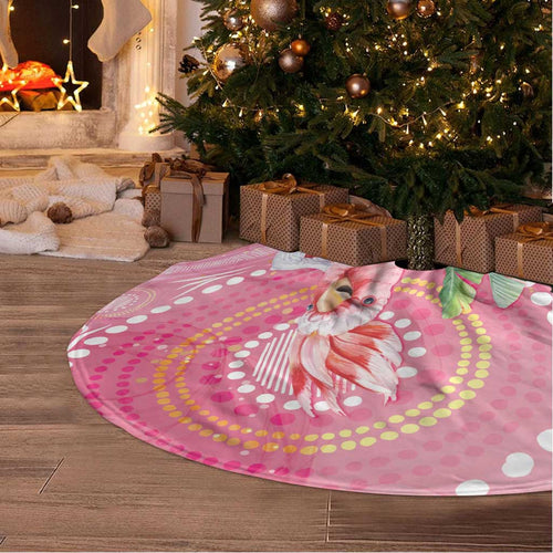 Breast Cancer Pink Cockatoo Tree Skirt Australia Indigenous Watercolor Glaze - Aussie Hoodie