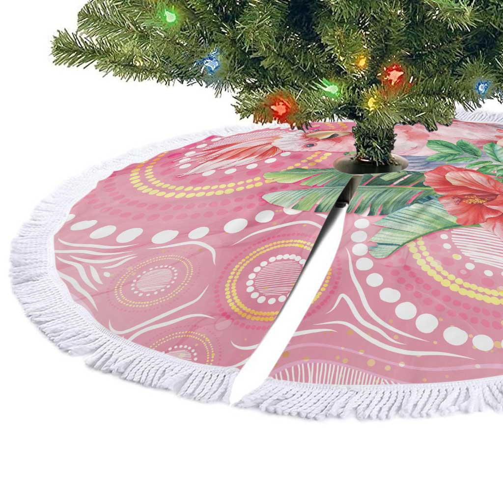 Breast Cancer Pink Cockatoo Tree Skirt Australia Indigenous Watercolor Glaze - Aussie Hoodie