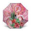 Breast Cancer Pink Cockatoo Umbrella Indigenous Australia Watercolor Glaze - Aussie Hoodie
