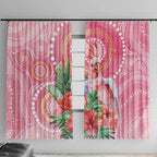 Breast Cancer Pink Cockatoo Window Curtain Indigenous Australia Watercolor Glaze - Aussie Hoodie