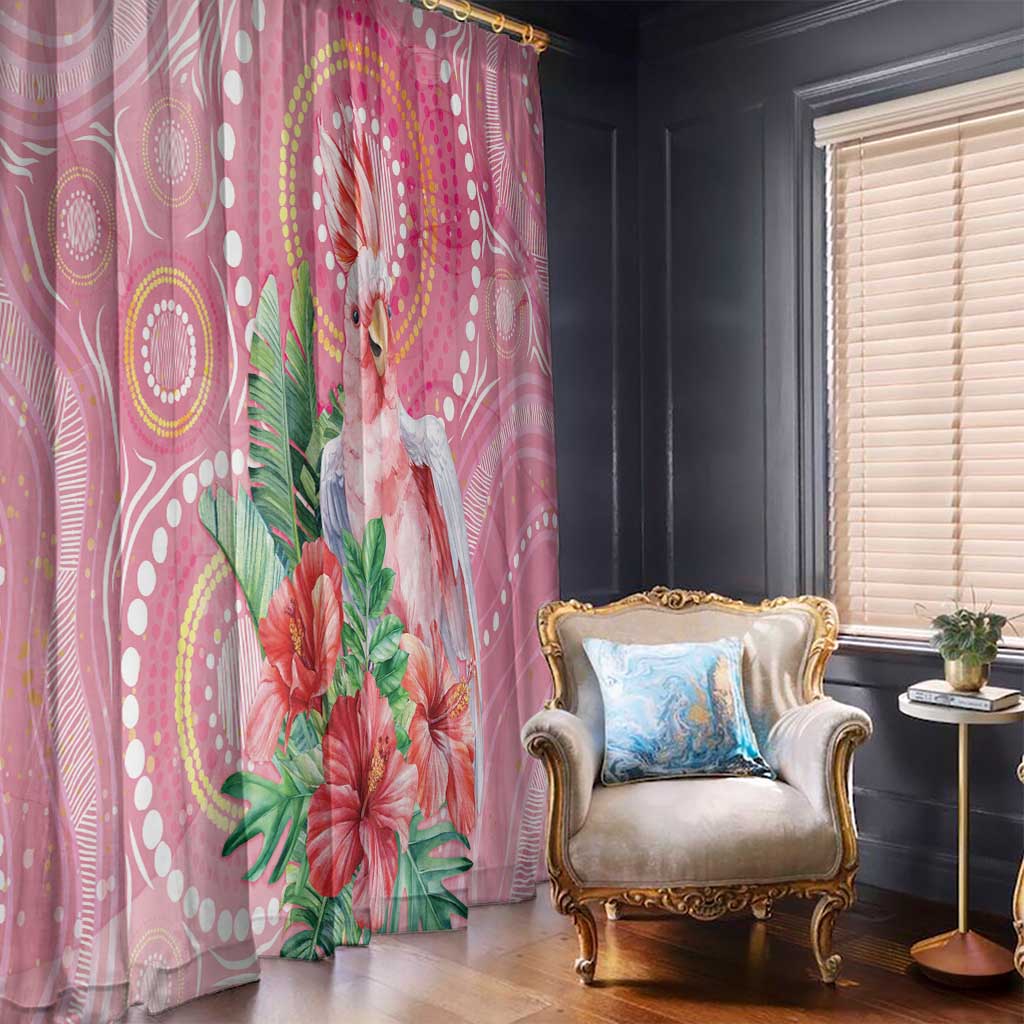 Breast Cancer Pink Cockatoo Window Curtain Indigenous Australia Watercolor Glaze - Aussie Hoodie
