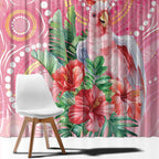Breast Cancer Pink Cockatoo Window Curtain Indigenous Australia Watercolor Glaze - Aussie Hoodie