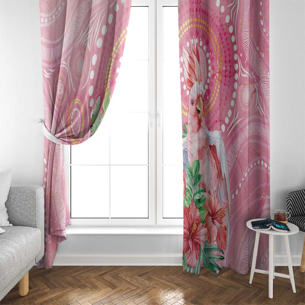 Breast Cancer Pink Cockatoo Window Curtain Indigenous Australia Watercolor Glaze - Aussie Hoodie