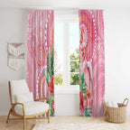 Breast Cancer Pink Cockatoo Window Curtain Indigenous Australia Watercolor Glaze - Aussie Hoodie