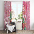 Breast Cancer Pink Cockatoo Window Curtain Indigenous Australia Watercolor Glaze - Aussie Hoodie