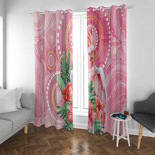 Breast Cancer Pink Cockatoo Window Curtain Indigenous Australia Watercolor Glaze - Aussie Hoodie