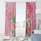 Breast Cancer Pink Cockatoo Window Curtain Indigenous Australia Watercolor Glaze - Aussie Hoodie